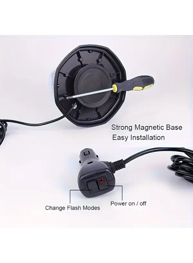 Magnetic Base Amber Yellow LED Emergency Work Light For Trucks Vans 12V 24V - Image 5